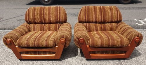 Pair original 1960 teak - of,