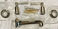 Lefroy Brooks Mackintosh Bath Wall Spout & Handles polished nickel