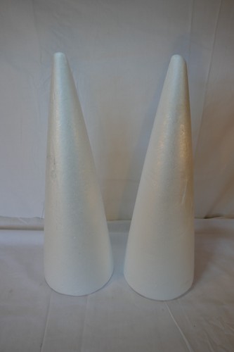 Two polystyrene cones 15 - cones,