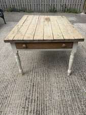 Victorian Pine Scrub Top Farmhouse Table 