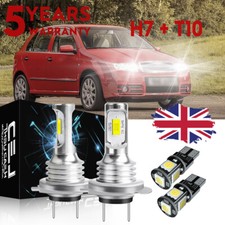 For Skoda Fabia MK1 Headlight 1999-2007 H7 501 White Xenon LED Light Bulbs Set