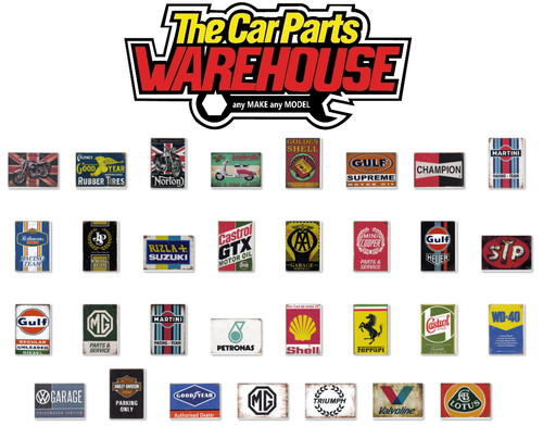 Metal wall signs - garage, shed