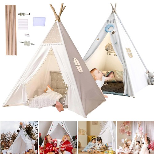 160cm large canvas kids teepee - large,