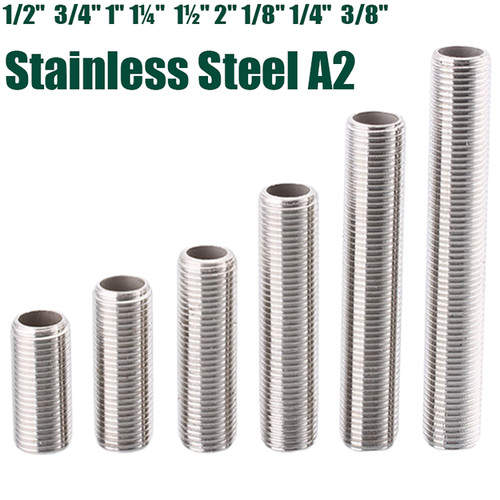 Threaded hollow tube nipple - hollow,