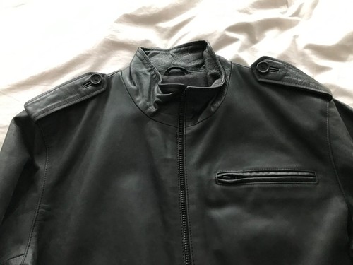 Mans black leather flying - leather,