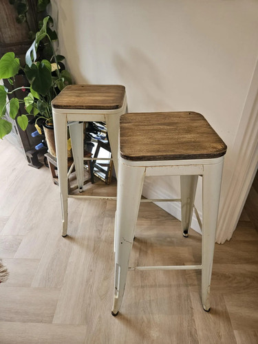 Pair vintage industrial bar - industrial,