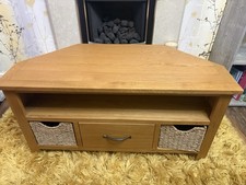 Dunelm Oak Corner TV unit With