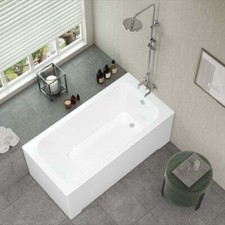 Sardunya Square Single ended Bath Only 1400mm x 700mm Compact Acrylic Tub Small 