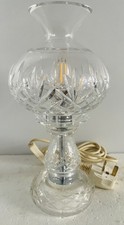 Waterford Cut Crystal Hurricane Table Lamp 31cms (12 1/4") High. Lismore Cut?