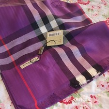 Burberry silk/cashmere scarf shawl large 