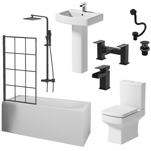 Complete bathroom suite black - complete,