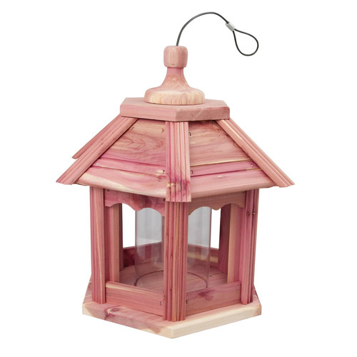 Cedar gazebo wild bird feeder - gazebo,