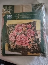 Vervaco #2711 Tapestry Cushion Kit New in Packages Belgium RARE Gobelinkussens