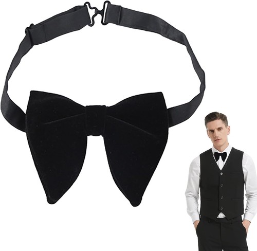 Mens velvet bow tie black - mens,