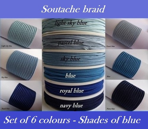 Soutache braid cord colours - soutache,