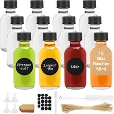 Mini Glass Bottles 60ml Label