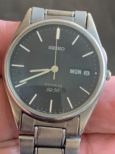 Seiko titanium men sq50 - titanium,