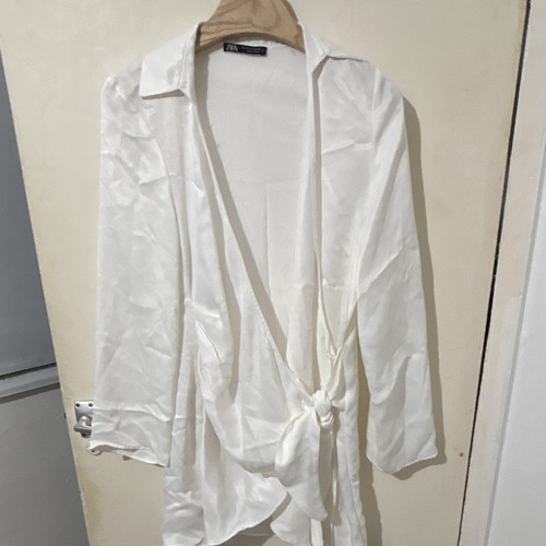 Zara white satin blouse - zara,