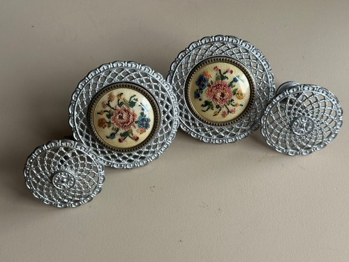 Vintage metal drawer knobs - drawer,