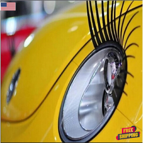 Black car front light lashes - black, lashes-2