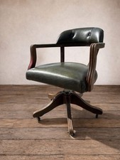 Vintage Green Leather Desk