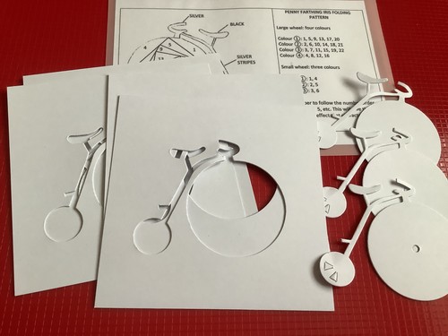 Penny farthing iris - penny, folding