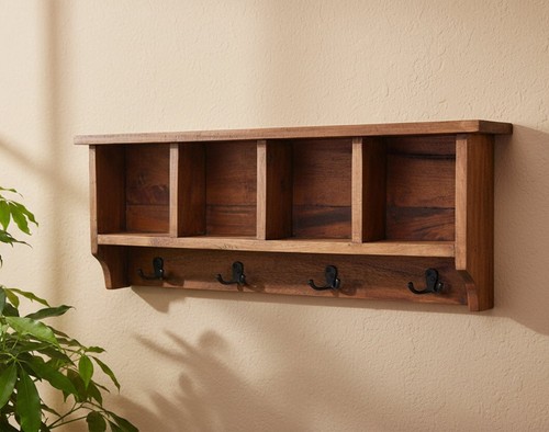 Rustic wall coat rack vintage - wall,