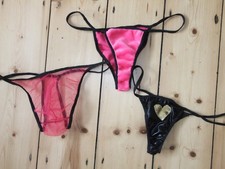 Job Lot Briefs Panties Mini Tanga Pants Knickers Sissy Fetish Bundle 3 x Undies