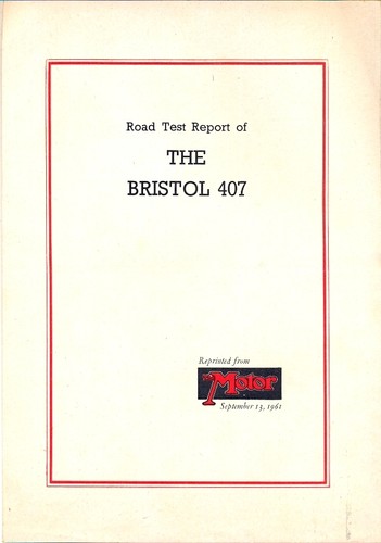 Bristol 407 original official - bristol,