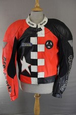 HEIN GERICKE PRO SPORTS LEATHER BIKER JACKET WITH HIPROTEC CE ARMOUR 42-44 INCH