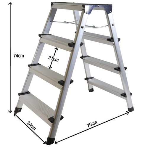 Aluminium step hop tread - aluminium,