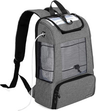 Portable Oxygen Concentrator Backpack, Universal POC Carrier, Grey, 24x9.4x39cm