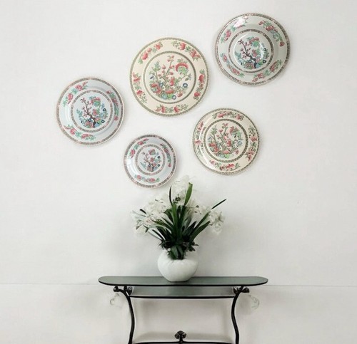 Vintage indian tree plates - vintage,
