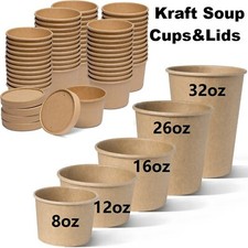 D MART Kraft Brown Soup Cups &