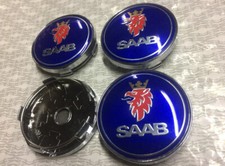 4x Saab Alloy Wheel Hub Centre