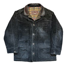 Marlboro Classics Black Vintage Multi Pocket Chore Leather Collar Jacket Men XXL