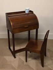 Desk Roller Tambour Rolltop Bureau Desk Child's Home School original Stool