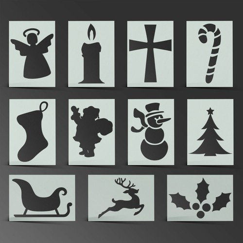 Chriatmas stencil xmas santa - xmas,