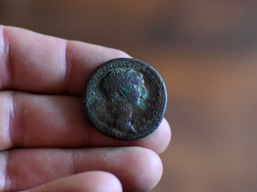 Ancient roman coin trajan - coin,