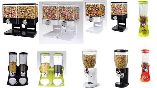 Cereal dispenser single - cereal, single/double