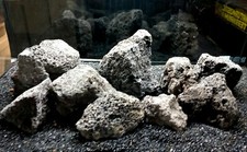 Aquarium Lava Rock Black, Red, and Drilled Red for Fish Tank Natural Decor