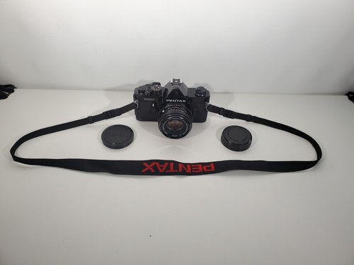 Pentax black with 50mm - mx, 1.8
