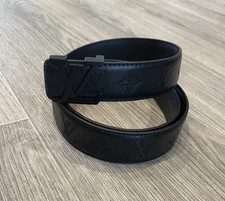 Louis Vuitton Belt | LV initials Belt in Matte Black