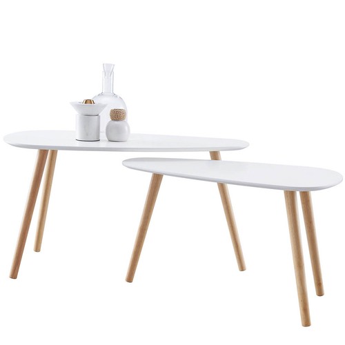 Side coffee tables white - coffee,