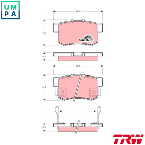 Brake pad set disc - pad,