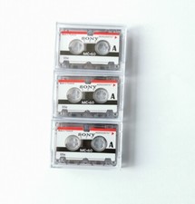 New Sony MC-60 MC60 Microcassette Blank Cassette Tape Disc 60 min 3 pcs Tapes