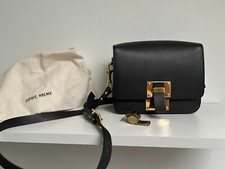 SOPHIE HULME Black Smooth Matte Leather Crossbody Bag + Whistle Keyring £425