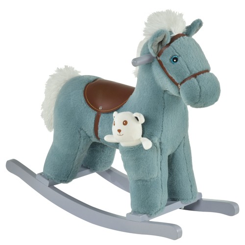 Homcom kids plush ride - plush, ride-on