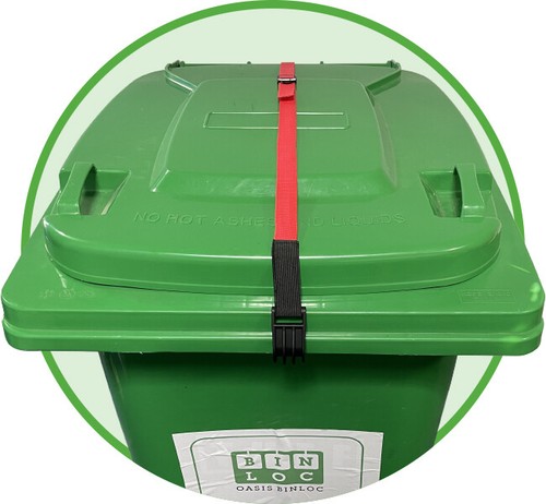 Red wheelie bin strap - strap, –