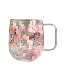 Double Walled Glass Cup Dried